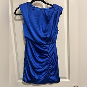 Do+Be royal blue silk mini dress